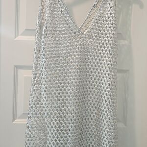 Zara Ivory Crochet Knit Top